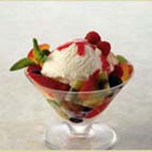 Ice Milk Fruit Sundae