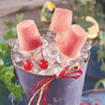 Maraschino-Lemonade Pops