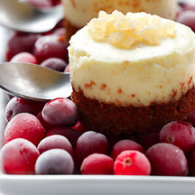 Mini Pear-Ginger Cheesecakes with Gingersnap Crust