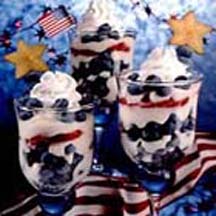 Red, White & Blueberry Parfaits