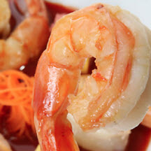 Grilled Florida Shrimp with Mango and Orange Barbecue Sauce