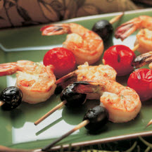 Grilled Shrimp and Olive Skewers