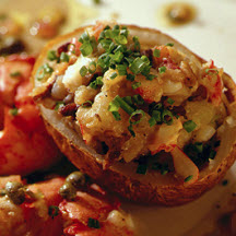 Maine Lobster with Lobster-Stuffed Potato and Vinaigrette