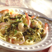 Pesto and Pasta with Lemon and Shrimp