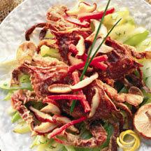 Sautéed Soft-Shell Crabs with Country Ham and Shiitake Mushrooms