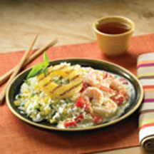 Shrimp Curry with Pineapple-Ginger Rice