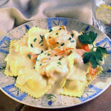 Shrimp and Pasta in Lemon Cream Sauce