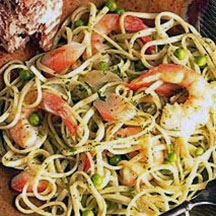 Shrimp Pesto Linguine