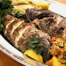 Whole Grilled Sea Bass