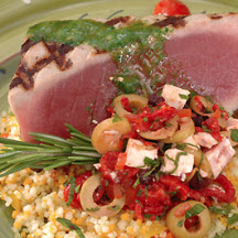 Yellowfin Tuna with Kalamata Olive Salsa