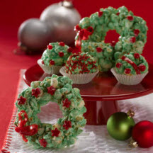 Holiday Wreath Popcorn Treats