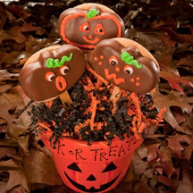 Peanut Butter Pumpkin Lollipop Cookies