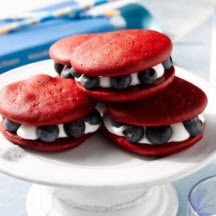 Red, White and Blueberry Mini-Whoopie Pies