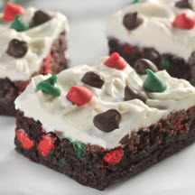 Snow-Topped Holiday Brownie Bars