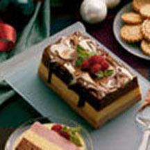 Yuletide Layered Mousse with Eggnog Sauce