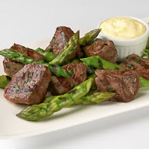 Grilled California Asparagus and Lamb with Mustard Aïoli