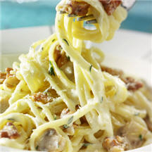 Linguine with Walnut Lemon Cream Sauce