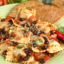 Ravioli with Black Bean Salsa