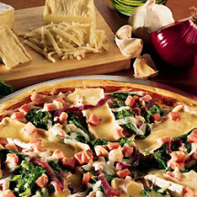 Brie, Ham and Spinach Pizza