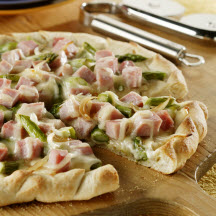 Honey-Cured Ham and Asparagus Pizza