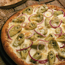 Pizza with Fontina and Artichokes