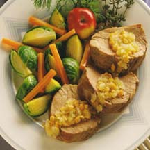 Applesauce-Stuffed Tenderloin