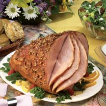 Glazed Ham with Pecan Crust