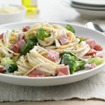 Ham and Spaghetti Alfredo