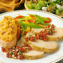 Peppered Pork Roast with Cherry Salsa