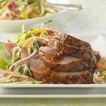 Smoke & Fire Pork Tenderloin with Sweet Onion Slaw