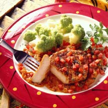 Southwest Pork Chops with Spicy Pumpkin Sauce