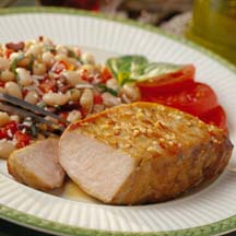 Zesty Italian Pork Chops with Cannellini Salad