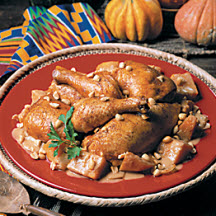 Chicken Baked with Pumpkin and Peanuts