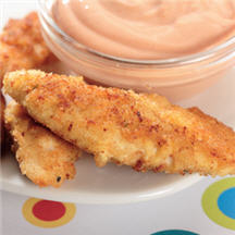 Chicken Strips with Creamy Red Dip