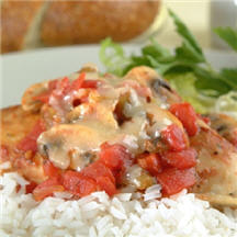 Fiesta Chicken with Tomatoes and Mushrooms