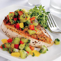 Pan-Roasted Chicken Breast with Kiwifruit Relish