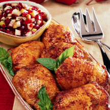 Roasted Chicken Thighs with Fall Fruit Salsa