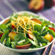 Asian Plum Salad with Ginger Dressing