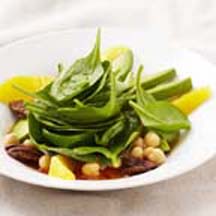 Chickpea-Spinach Salad with Avocados and Oranges