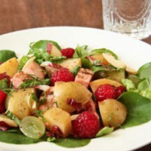 Idaho Potato and Raspberry Grilled Chicken Salad