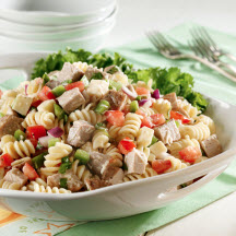 Rotini Pork Salad with Fresh Basil