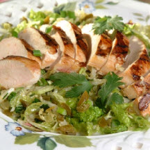 Spicy Asian Coleslaw with Grilled Chicken