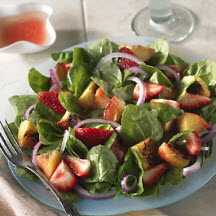 Spinach Salad with Grilled and Fresh Fruit