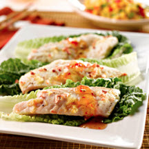 Citrus Alaska Pollock Lettuce Wraps