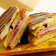 Grilled Cuban Ham Sandwich with Swiss Cheese