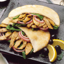 Gyros-Style Pork Sandwich