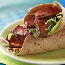 Mu Shu Steak and Apple Wraps