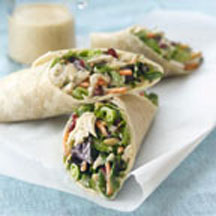 Pacific Rim Wraps with Creamy Citrus Ginger Dressing