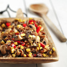 Autumn's Wild Rice-Mushrooms Pilaf-Style