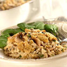 Creamy Rice & Mushroom Bake